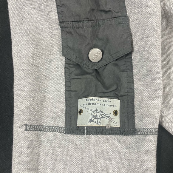 Little Bobdog Boys Gray Embroidered Patched Sweatshirt Size 14 - Picture 9 of 9
